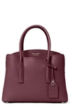 Kate Spade Medium Margaux Leather Satchel In Deep Cherry