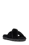Ugg Fusette Crossover-strap Slides In Goat