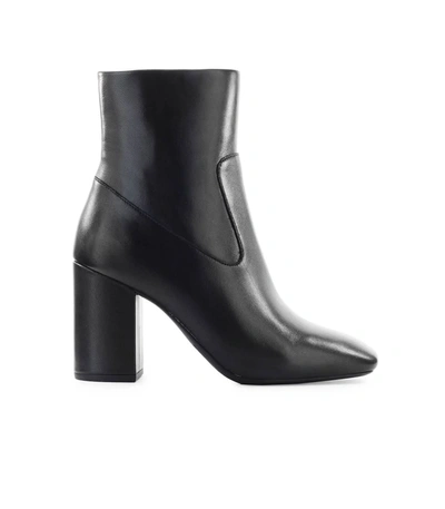 Michael Kors Marcella High Heels Ankle Boots In Black Leather