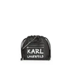 KARL LAGERFELD K/SOHO GRAFFITI BLACK BUCKET BAG,11581920