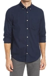 Nn07 Levon 5159 Slim Fit Flannel Button-down Shirt In Navy Blue