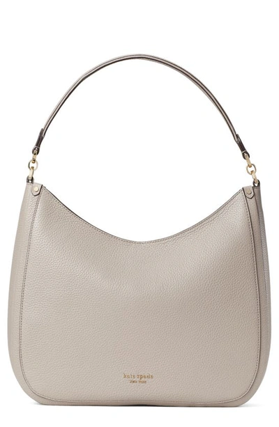 Kate Spade Roulette Large Leather Hobo Bag In Warm Taupe