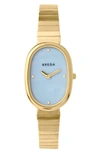 Breda Jane Watch In Gold/blue, Women's At Urban Outfitters In Gold/ Gold/ Sky