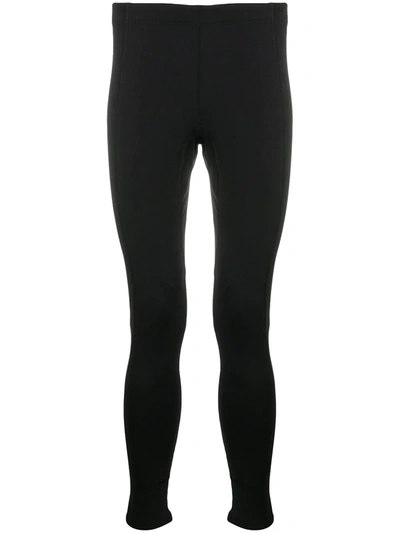 Balenciaga Zip-cuff Logo Leggings In Black
