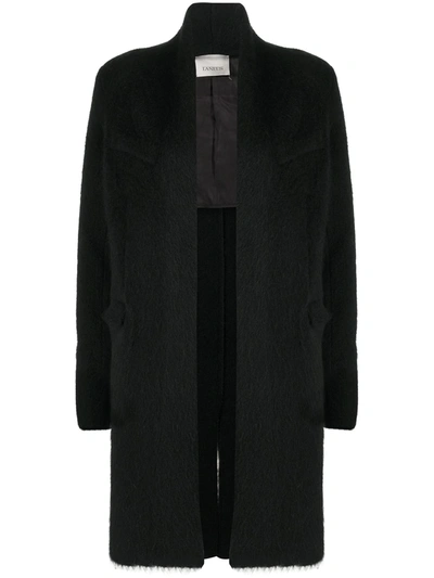 Laneus Oversized Coat With Shoulder Pads In Black