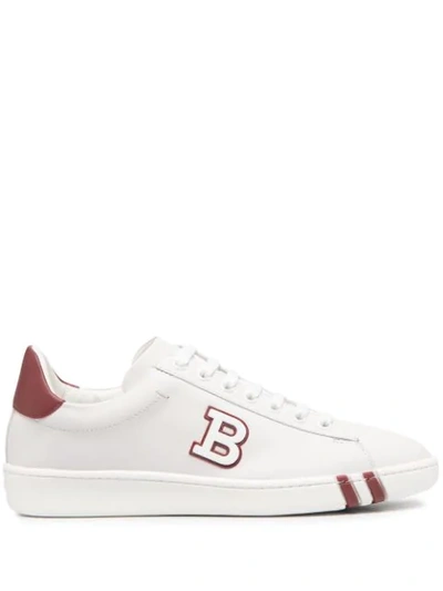 Bally Lace-up Logo Plaque Trainers In White