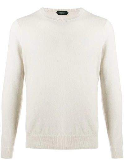 Zanone Fine-knit Jumper In Neutrals