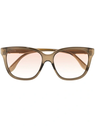 Gucci Round-frame Gradient Sunglasses