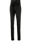 RED VALENTINO HIGH-WAISTED SLIM-FIT TROUSERS