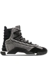 DOLCE & GABBANA LACE-UP SNEAKER SOLE BOOTS