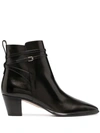 FRANCESCO RUSSO SIDE-BUCKLE ANKLE BOOTS