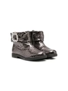 FLORENS CRYSTAL BUCKLE BOOTS