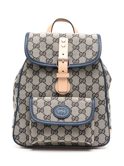 Gucci Kids' Supreme Gg Pattern Backpack In Neutrals