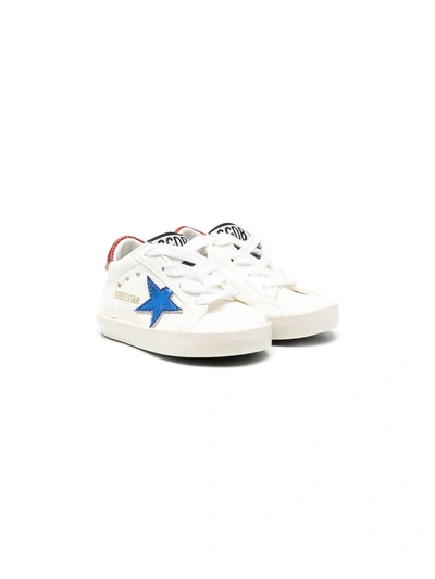 Golden Goose Baby's Star Nappa Upper Laminated Star Trainers In White