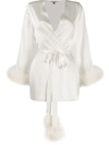Gilda & Pearl Pillow Talk Satin Robe In White