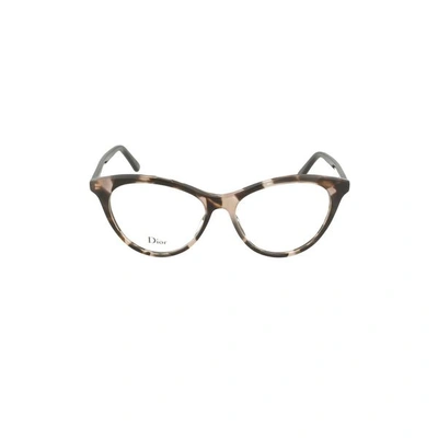 Dior Women's Montaigne57ht815 Multicolor Acetate Glasses In Brown