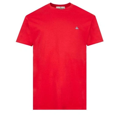 Vivienne Westwood Classic Embroidered Logo T-shirt Colour: Red