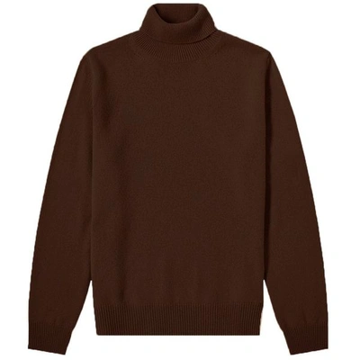 Maison Margiela Turtle Neck Patch Pullover Jumper Colour: Dark Brown