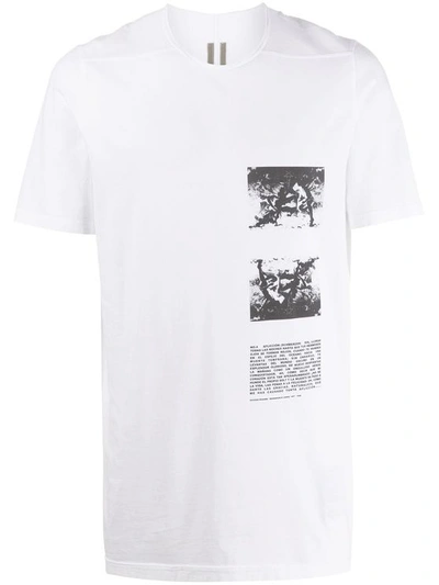 Rick Owens Level Tee Printed T-shirt In White