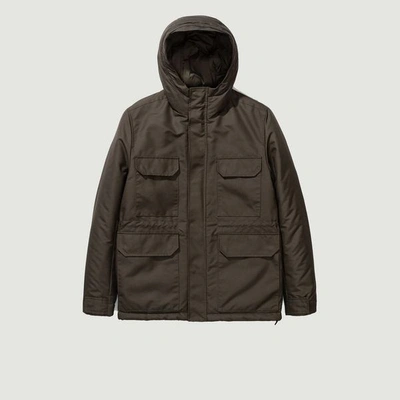 Norse Projects Nunk Padded Econyl Hooded Jacket In Green