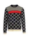 GUCCI GUCCI GG AND STRIPES KNIT JUMPER