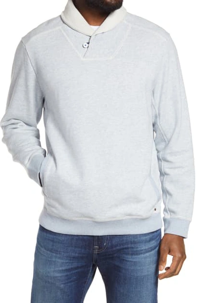 Tommy Bahama Men's Shawl We Relax Pullover In Raincloud Heather