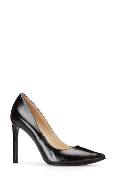 Nine West Tatiana Pointed Toe Pump In Black Leather