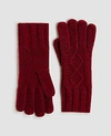 Ann Taylor Cable Gloves In Exotic Ruby
