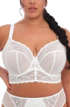 Elomi Full Figure Charley Lace Underwire Longline Bra El4381, Online Only In White