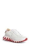 Christian Louboutin Loubishark Donna Red Sole Runner Sneakers In White