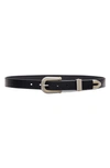 Rag & Bone Ventura Leather Belt In Black