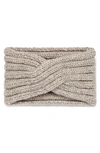 Ugg Twist Cable Knit Head Wrap In Light Grey