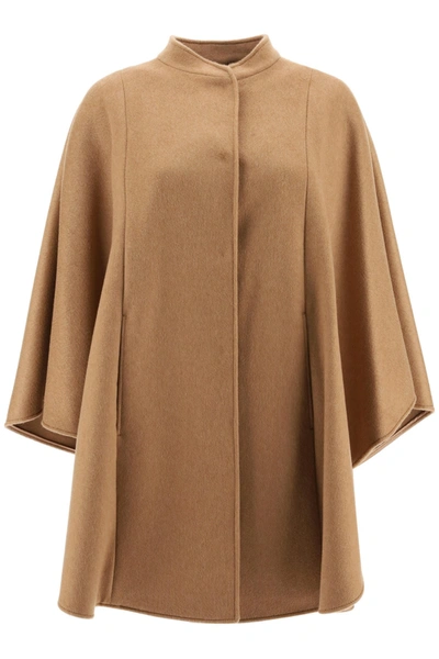 Max Mara Addi Cape In Brown