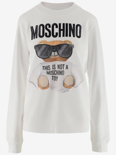 Moschino Sweaters In Bianco