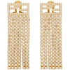 FENDI GOLD 'FOREVER FENDI' CRYSTAL CLIP-ON EARRINGS