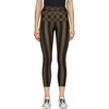 FENDI FENDI BROWN AND BLACK STRIPED FOREVER FENDI LEGGINGS