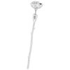 ALAN CROCETTI ALAN CROCETTI SILVER ROSE SINGLE EARRING