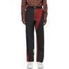 AHLUWALIA BLACK & RED FEMI TRACK trousers