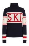 Perfect Moment Schild Courchevel-intarsia Merino-wool Sweater In Navy,black