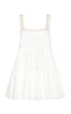 Aje Women's Hushed Braid-detailed Cotton Mini Dress In White