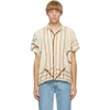 BODE BODE OFF-WHITE CHENILLE ONE-OF-A-KIND SHORT SLEEVE SHIRT