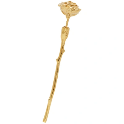 Alan Crocetti Gold Rose Single Earring