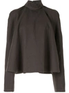 LEMAIRE REVERSE-STYLE ROLL NECK BLOUSE