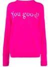Ireneisgood Intarsia Logo Crewneck Jumper In Pink