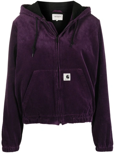 Carhartt - Giubb. Vell+capp.0e802 Viola I028670 In Purple | ModeSens