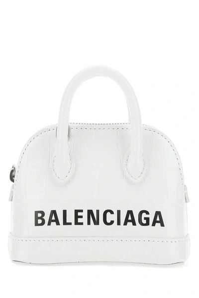 Balenciaga Nano Ville Top Handle Bag, Optic White