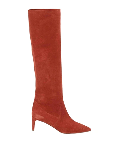 Red Valentino Redvalentino Pointed Toe High Heel Boots In Brown