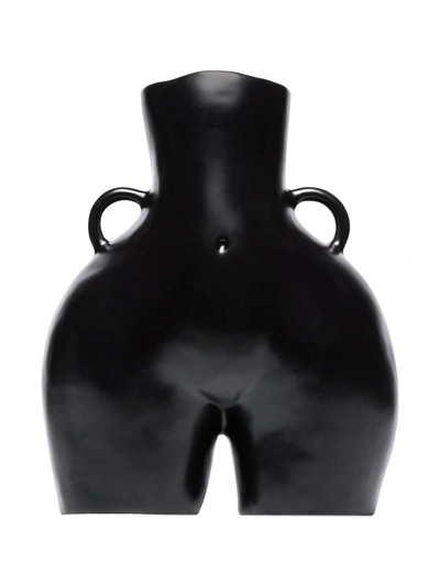 Anissa Kermiche Love Handles Vase In Black Matte