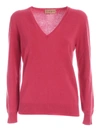 KANGRA CASHMERE CASHMERE AND VIRGIN WOOL PULLOVER IN PINK