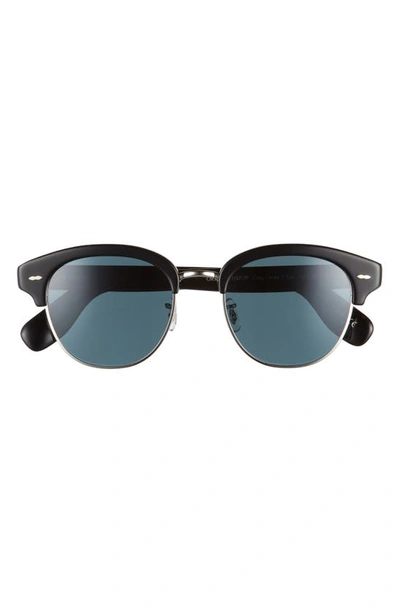 Oliver Peoples Men's Gary Cooper Polarized Square Sunglasses, 52mm In Black